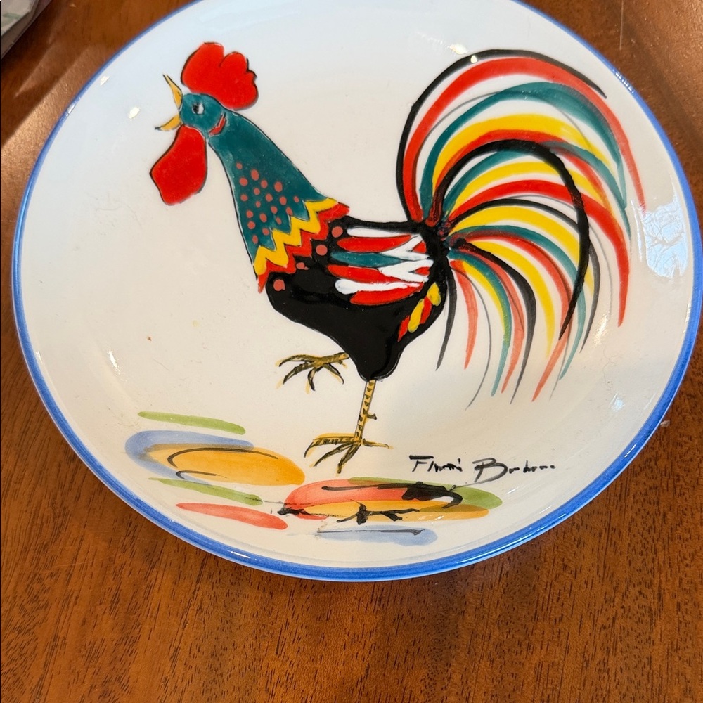 Nuova Ceramica Vicenza Rooster
Hand Made Pottery plate.